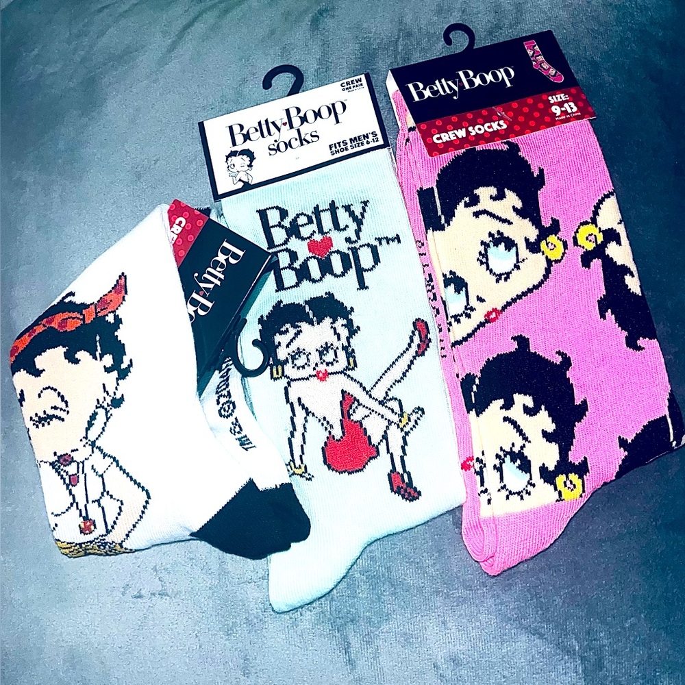 Betty Boop Crew Socks Set